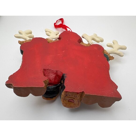 Vintage Kurt S Adler Holly Dearies Santa & Reindeer Christmas Tree Ornament - Picture 6 of 8
